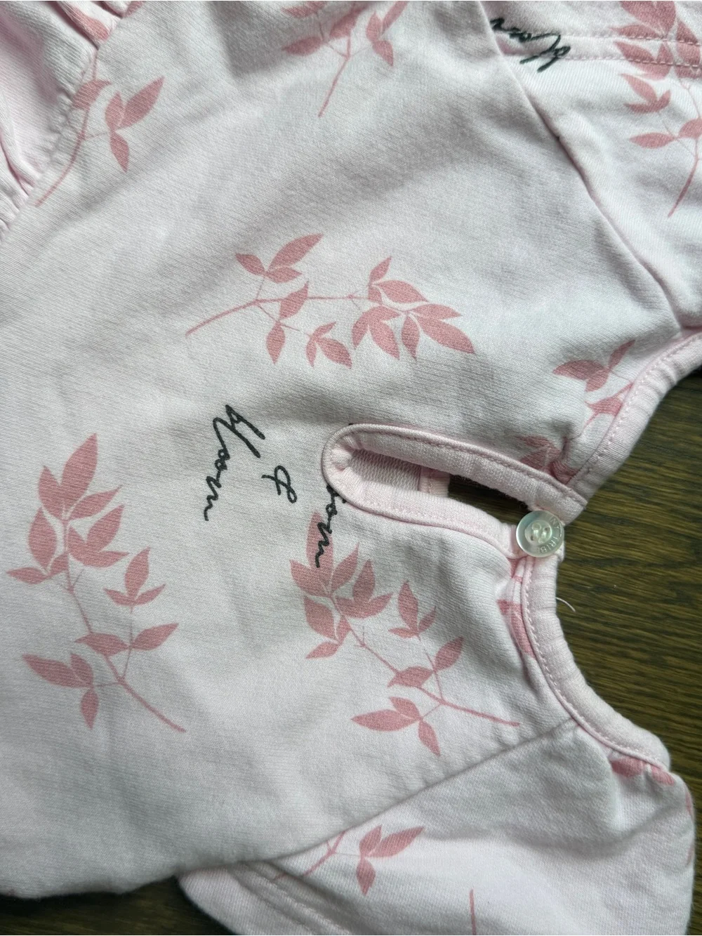 Tiny Heart Pink Floral Flutter Dress for Girls
